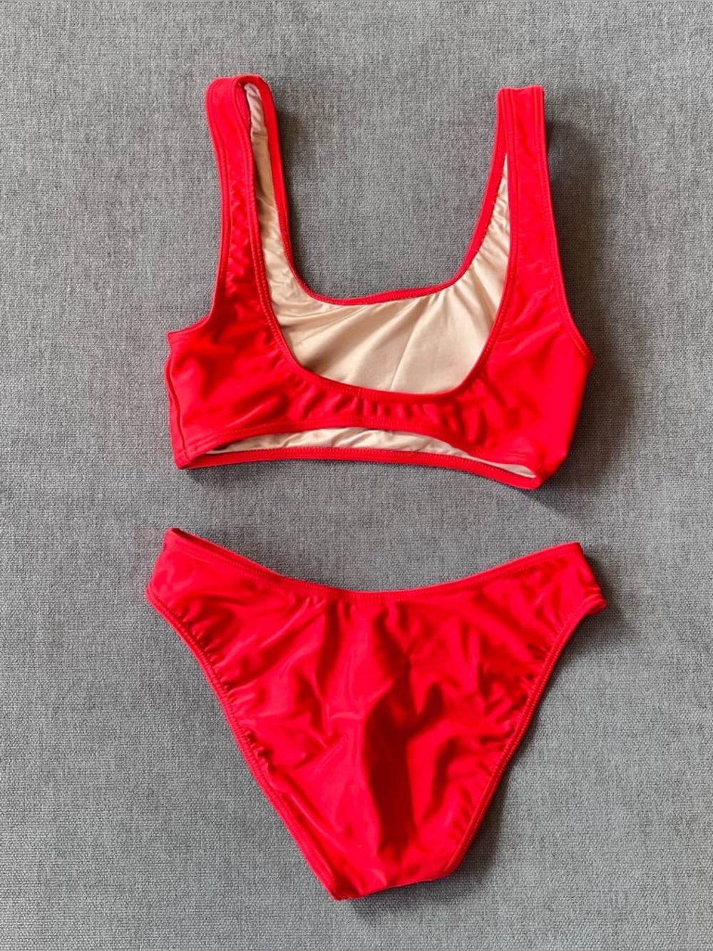 NWOT American Apparel Bikini Swimsuit Red S - Picture 4 of 6
